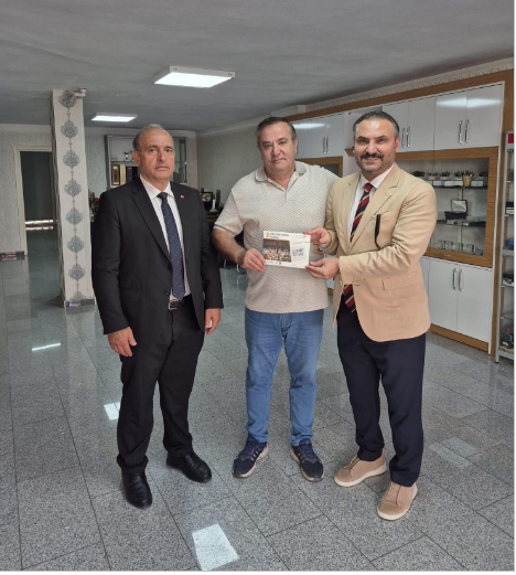 Devam eden ziyaretlerimiz kapsamında, Bölgemizin değerli iş insanlarından Miyanyedi Ofset’in sahibi Sayın Hasan Miyanyedi’yi ziyaret ettik.