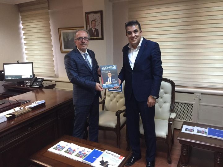 ZONSİAD Üyemiz Remzi TOKSÖZ Bartın Üniversitesi Rektörü Orhan UZUN ziyareti